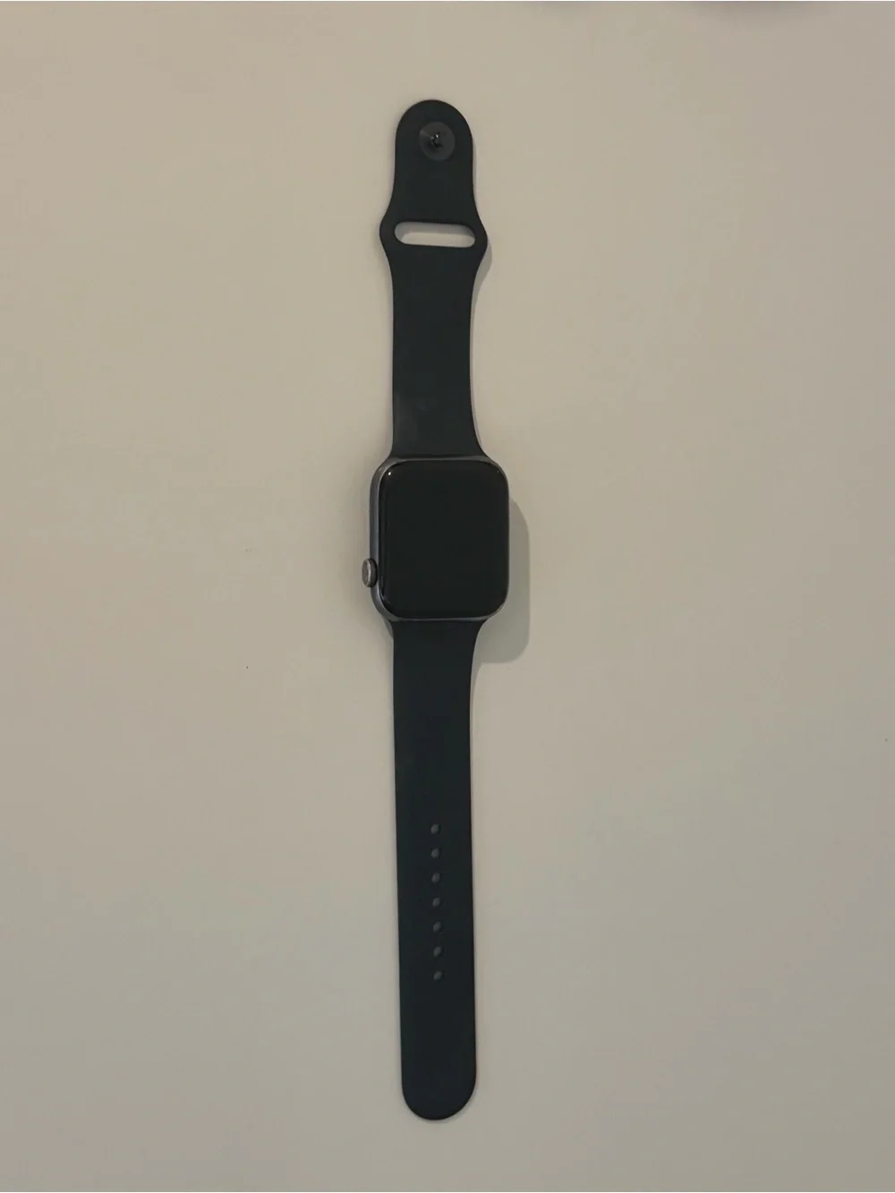 Apple Black Smartwatch with Navy Sport Band